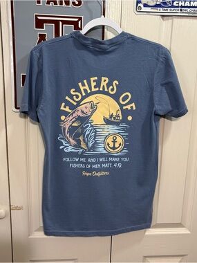 "Fishers Of" Graphic Tee - Blue